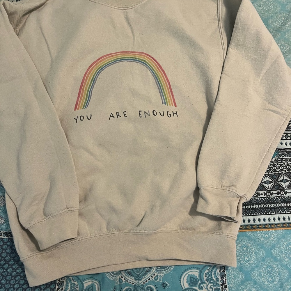 Cream Rainbow Women's Sweater